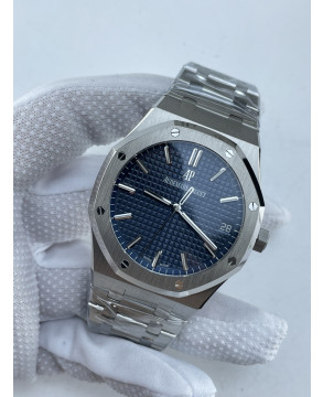 (준비완료/특급배송)NO.4053/VS공장 오데마피게 Royal Oak 41mm 15500 SS VSF 1:1 Best Edition Blue Textured Dial on SS Bracelet DD4302 Super Clone