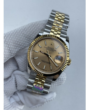 (당일출고/2~3일도착)NO.61/QP공장 롤렉스 데이저스트 36미리 최신형 옐로우 골드 콤비 샴페인 골드 바인덱스